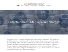 Tablet Screenshot of lambertmediagroup.com